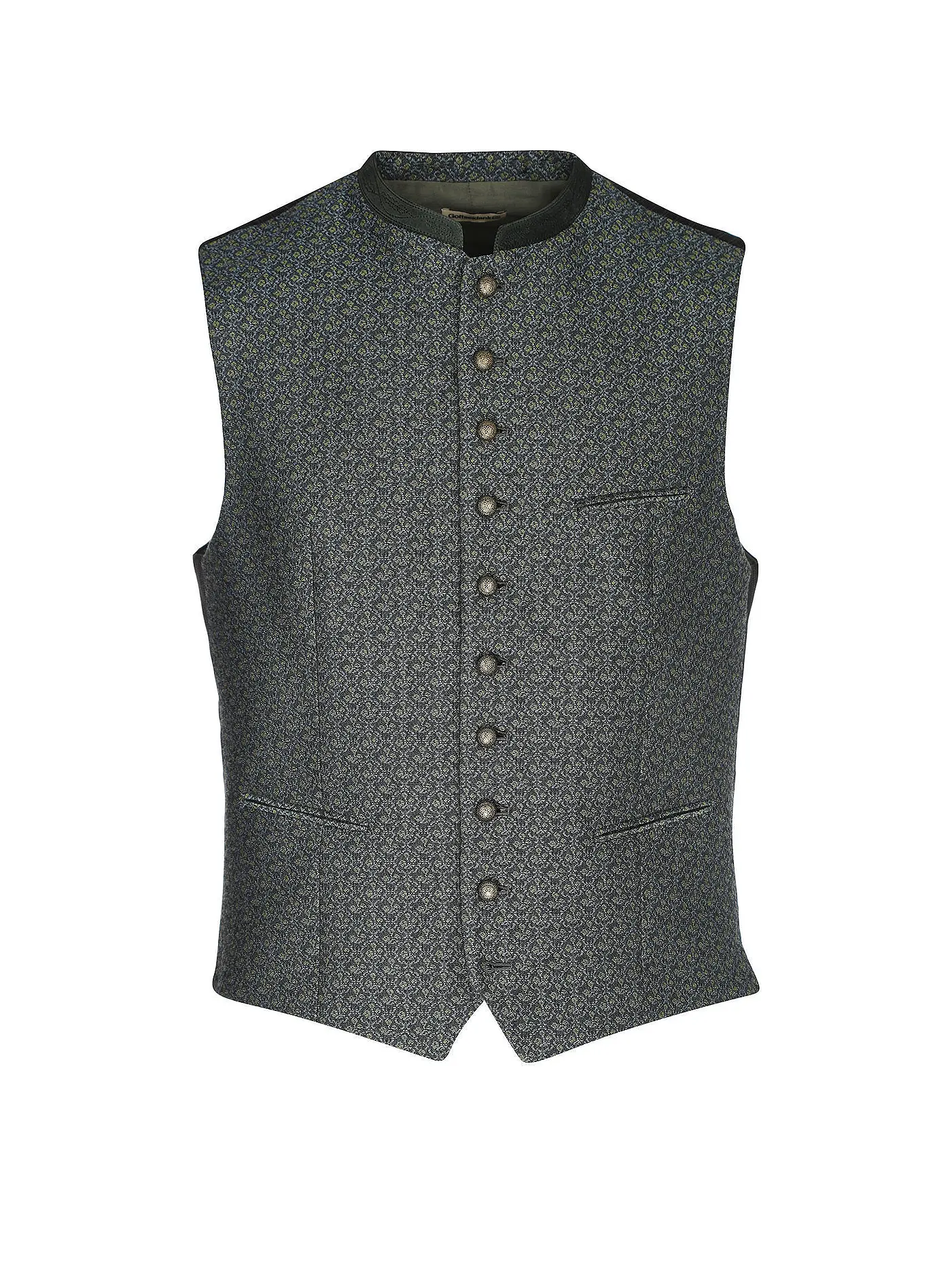 GOTTSEIDANK | Trachten Gilet KONSTANTIN | dunkelgrün